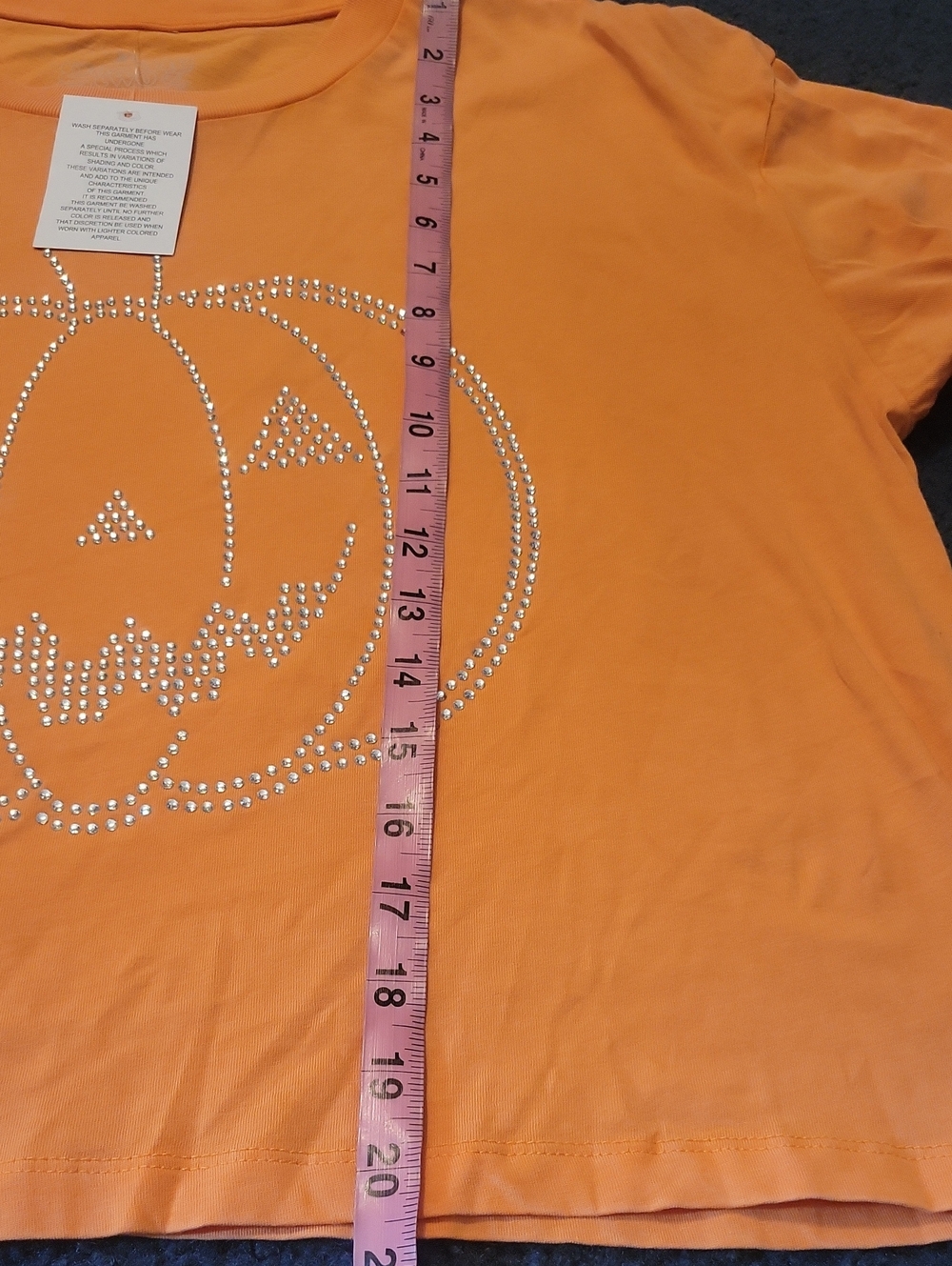 Goodie Two Sleeves Orange Pumpkin Crop Top - Picture 6 of 6